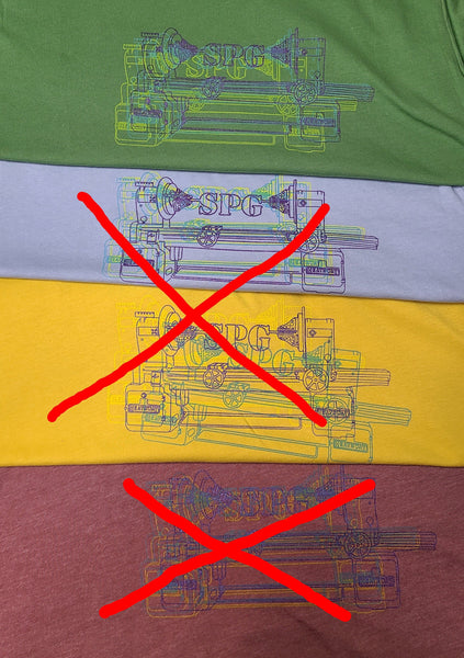 Large - SPG Lathe Screen Print Tee Shirt