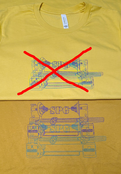 Medium - SPG Lathe Screen Print Tee Shirt